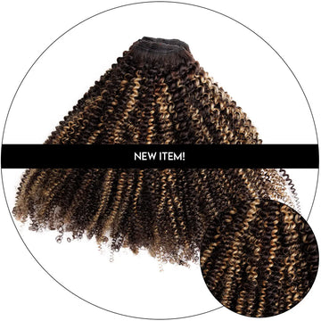 Brown-Blonde Jasmine Coil - Clip In Hair Extensions True and Pure Texture