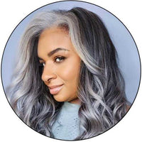 Gorgeous Gray Relaxed Natural - Natural Hair Extensions True and Pure Texture