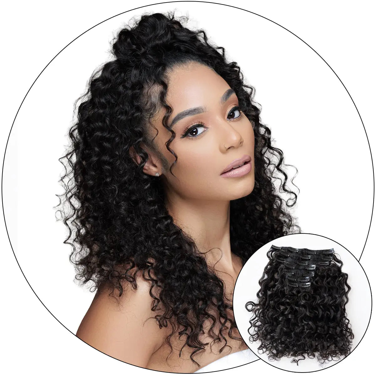 Island Curl Clip In Hair Extensions Type 3 Hair True and Pure Texture