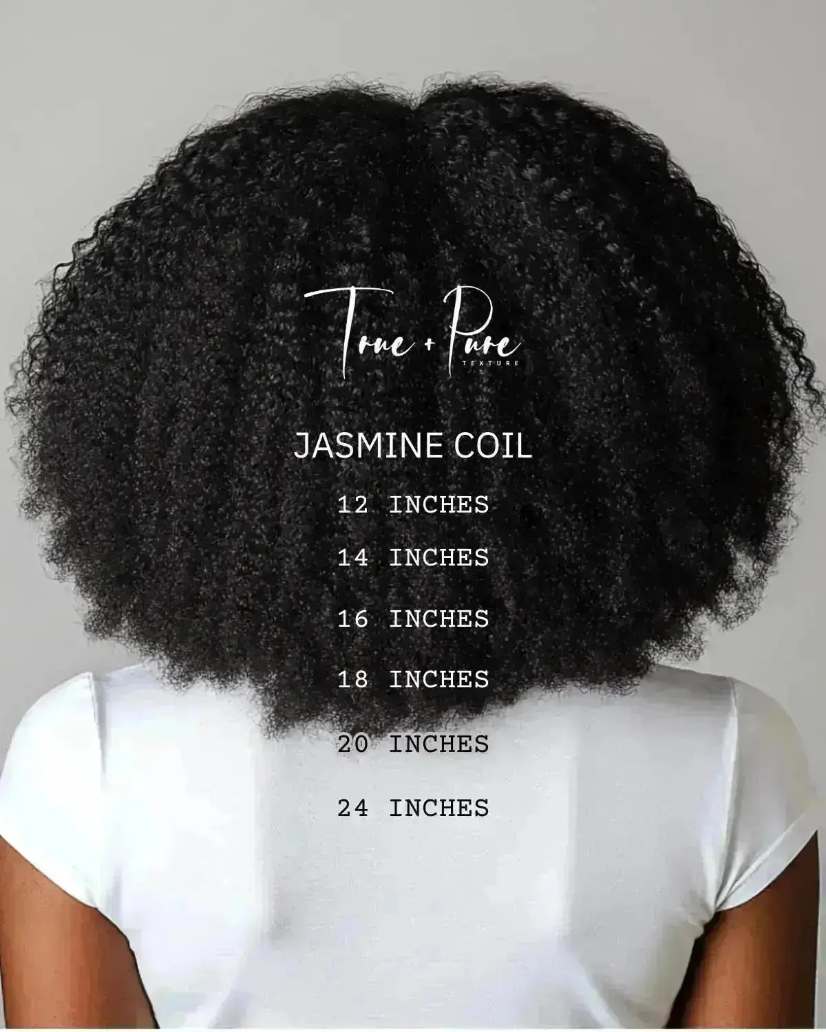 Jasmine Coil trupart wig, natural 4C kinky curly afro texture with realistic part by True and Pure Texture