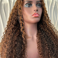 The PK Collective - SASHA CURL BROWN COPPER BLONDE WIG True and Pure Texture