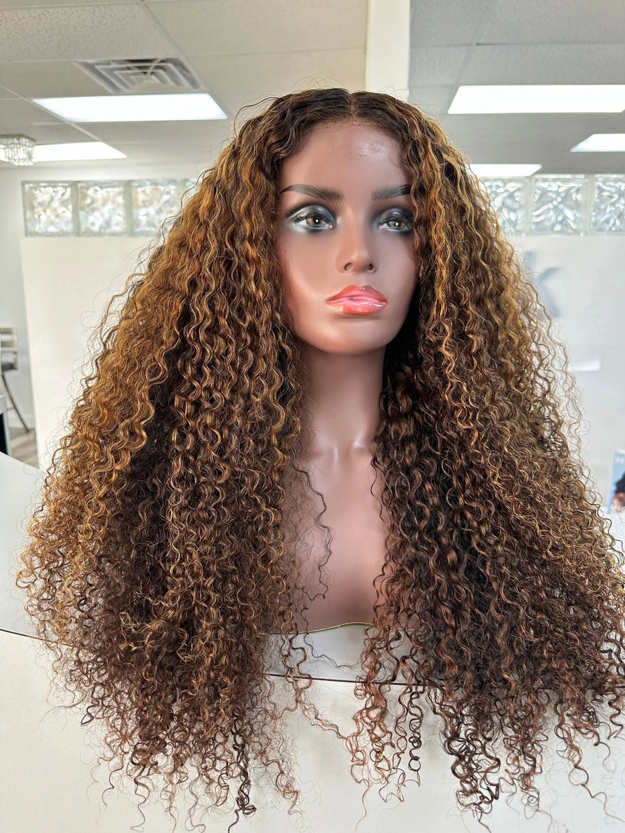 The PK Collective - SASHA CURL BROWN COPPER BLONDE WIG True and Pure Texture