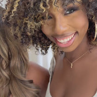 Deep Brown-Blonde Layla Curl - Natural Hair Extensions