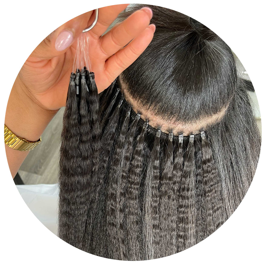 Relaxed Natural - TruTip Micro Loop Hair Extensions (I-Tip) True and Pure Texture