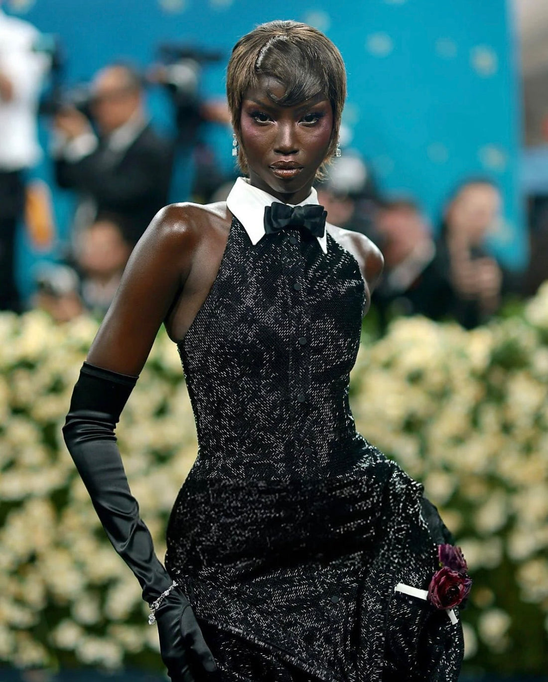 hairstyles with black dress The Chicest Hairstyles for Every Wedding Guest & Bridesmaid Dress Silhouette and Neckline