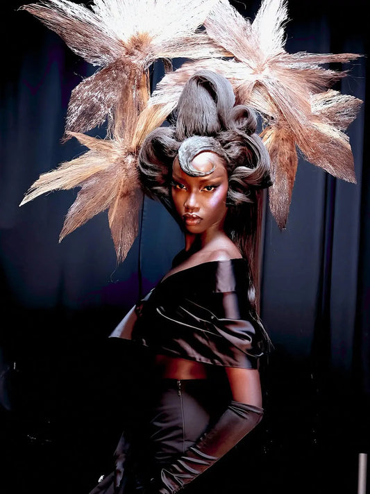 Anok Yai styled by Jawara in True + Pure Texture Blonde-Brown Relaxed Natural Black Hair Reimagined