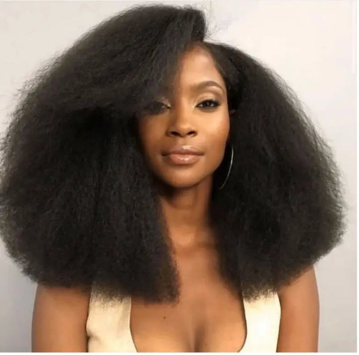 Straight hair extensions on curly hair on sale