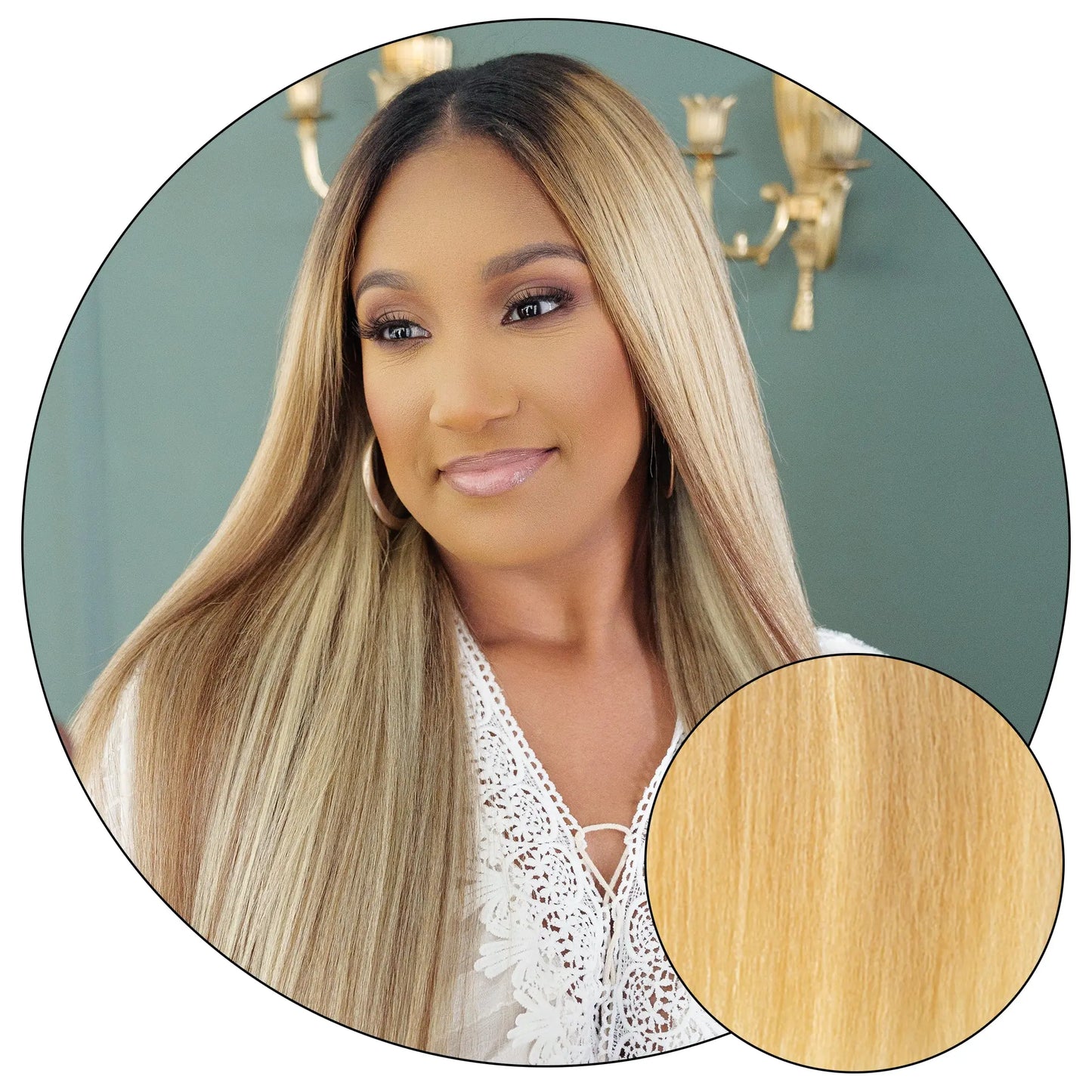 Blonde-Blonde Relaxed Natural - 4x4 Lace Closure  Blowout Kinky Straight Texture True and Pure Texture