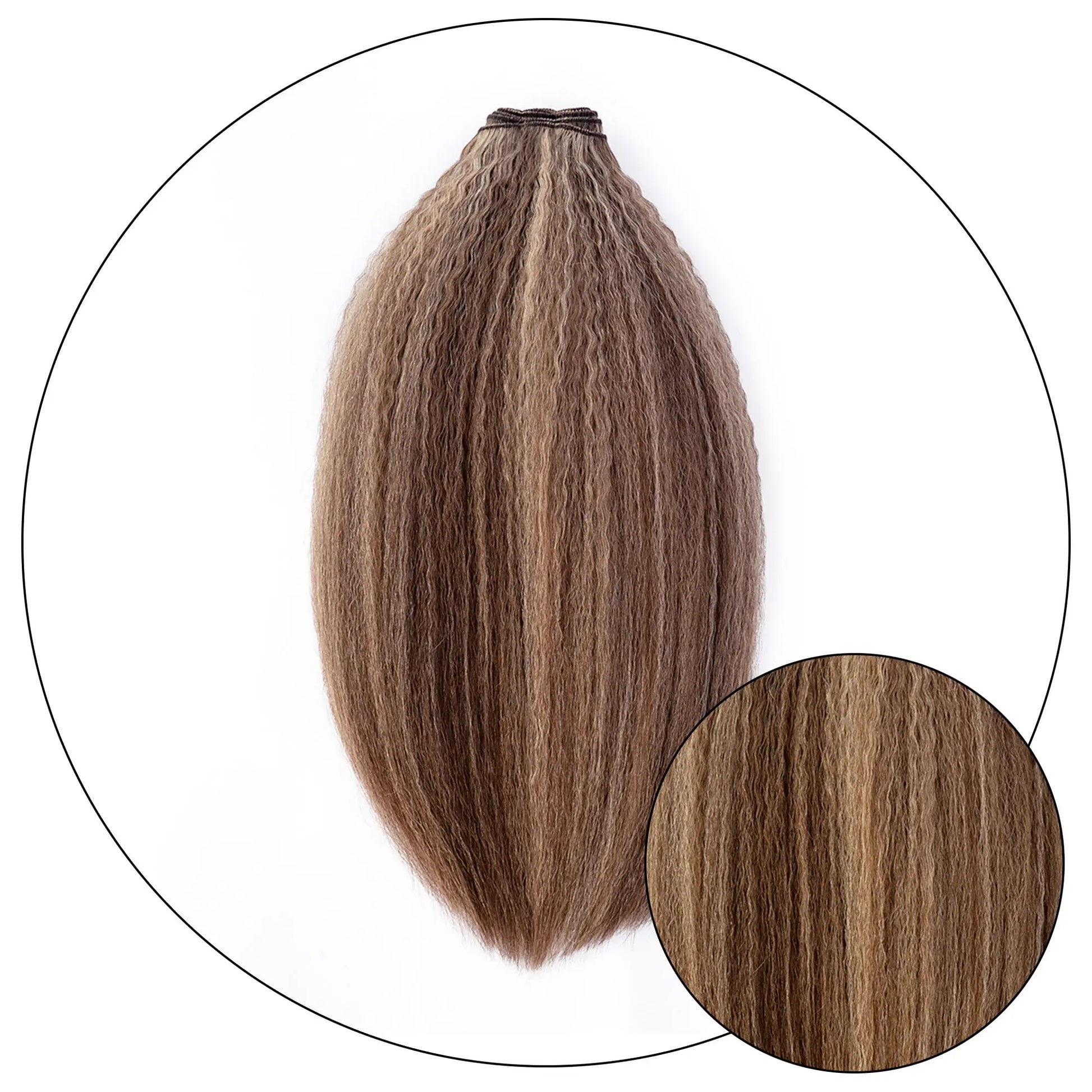 Blonde Brown 4/27 relaxed natural kinky true-to-texture hair extensions, featuring a pure textured finish with dimensional brown-to-blonde ombré on Black hair — an InStyle Beauty Editors’ Pick.