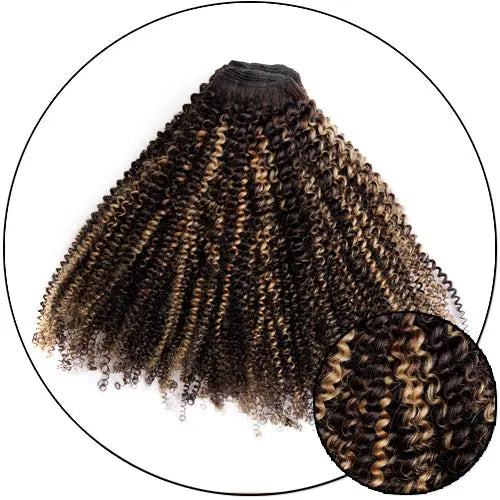 Brown-Blonde Jasmine Coil - Clip In Hair Extensions True and Pure Texture