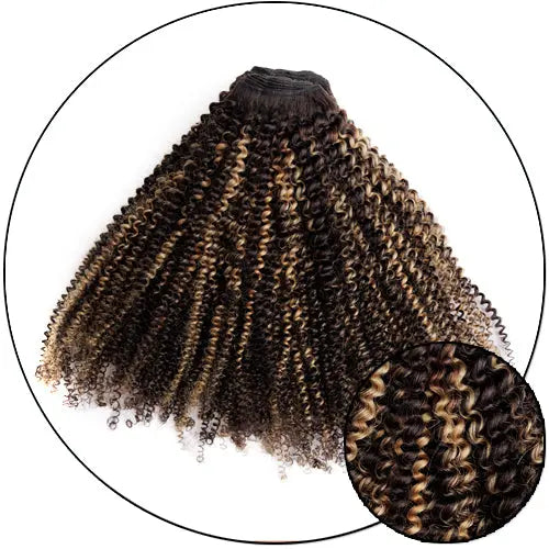 Brown-Blonde Jasmine Coil - Clip In Hair Extensions True and Pure Texture