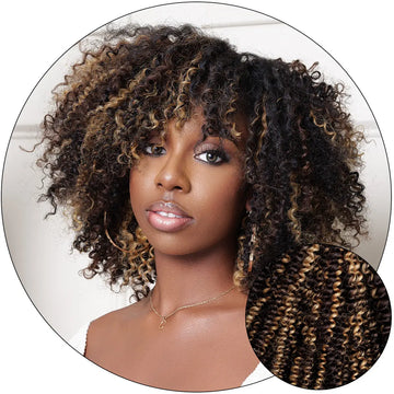 Brown-Blonde Layla Curl - Natural Hair Extensions True and Pure Texture