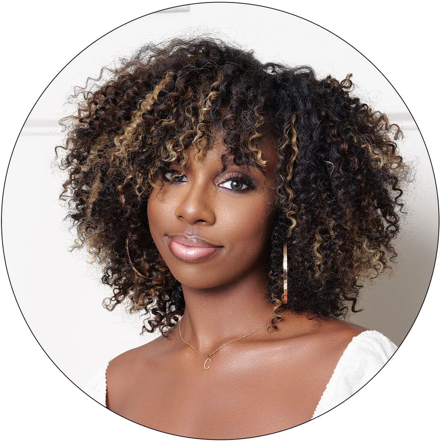 Brown-Blonde Layla Curl - Natural Hair Extensions True and Pure Texture