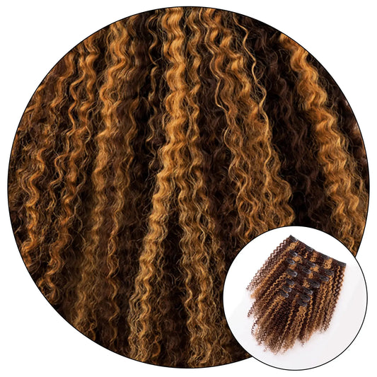 Brown Blonde Layla Curl Extensions – Kinky Curly True and Pure Texture