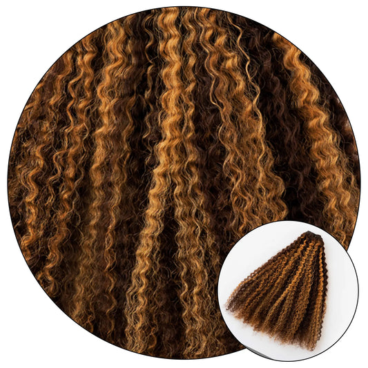 Brown Blonde Layla Curl Extensions – Kinky Curly True and Pure Texture