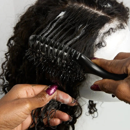 True Detangle Pro Brush with flexible bristles for natural, textured, and curly hair – reduces breakage and detangles effortlessly