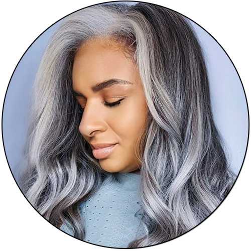 Gorgeous Gray Relaxed Natural - Clip In Hair Extensions True and Pure Texture