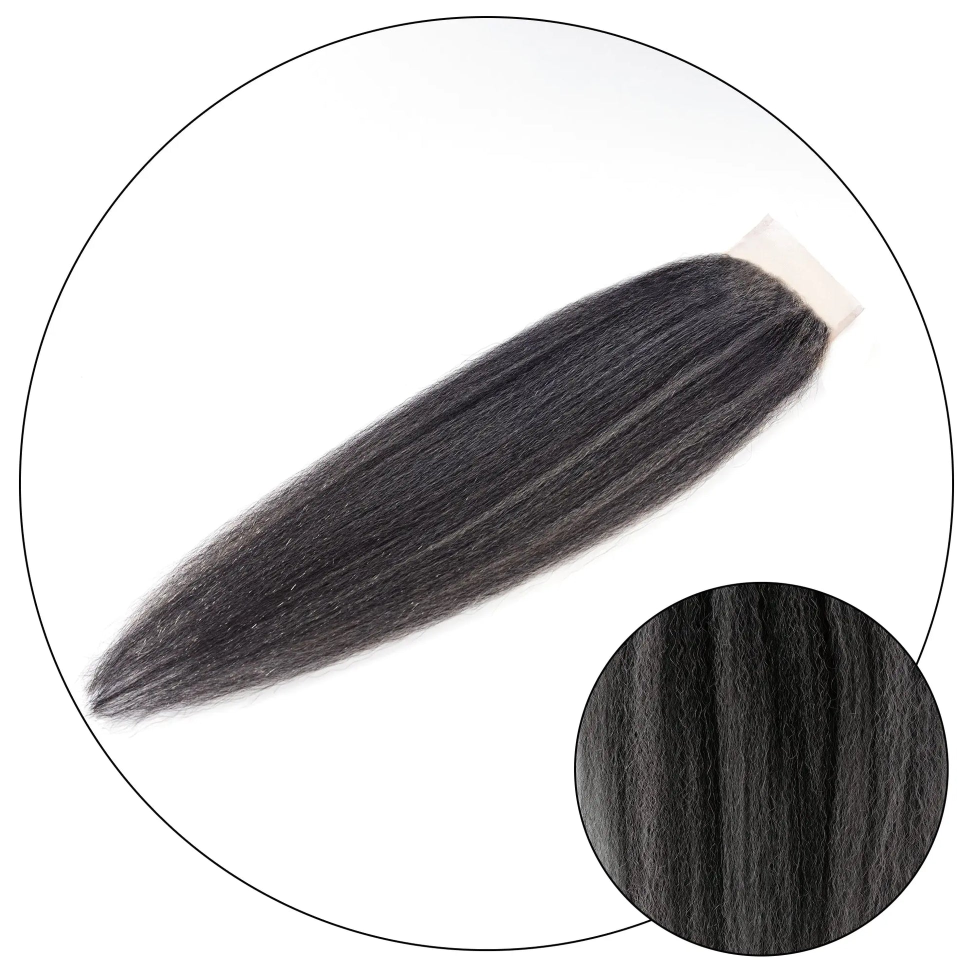Gorgeous Gray Relaxed Natural 4x4 Lace Closure – Natural Blowout Kinky Straight True and Pure Texture