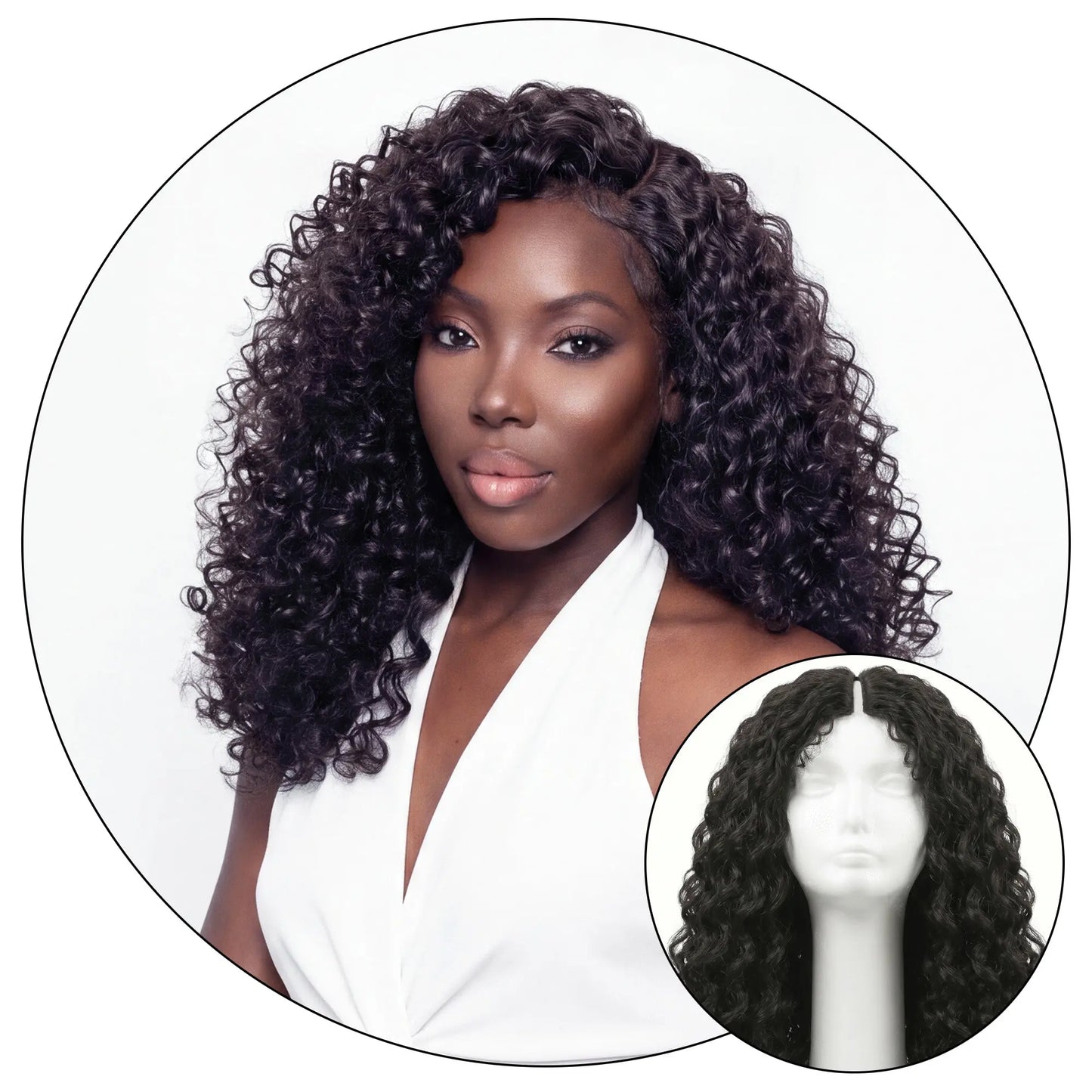Island Curl loose curly TruPart luxury V part U part wig seamless natural curly blend better than half wig