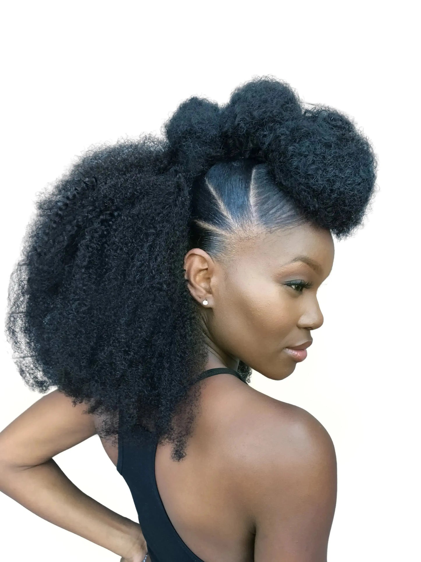Jasmine Coil clip-in hair extensions, kinky curly 4C afro texture for natural hair by True and Pure Texture