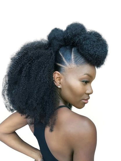 Jasmine Coil clip-in hair extensions, kinky curly 4C afro texture for natural hair by True and Pure Texture