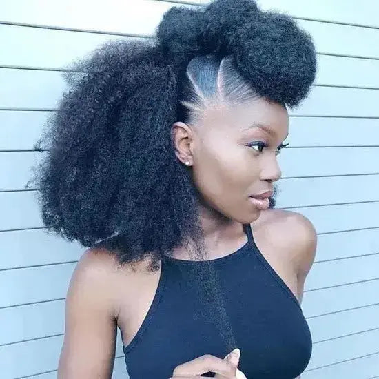 Jasmine Coil clip-in hair extensions, kinky curly 4C afro texture for natural hair by True and Pure Texture