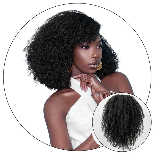 asmine Coil trupart wig, natural 4C kinky curly afro texture with realistic part by True and Pure Texture