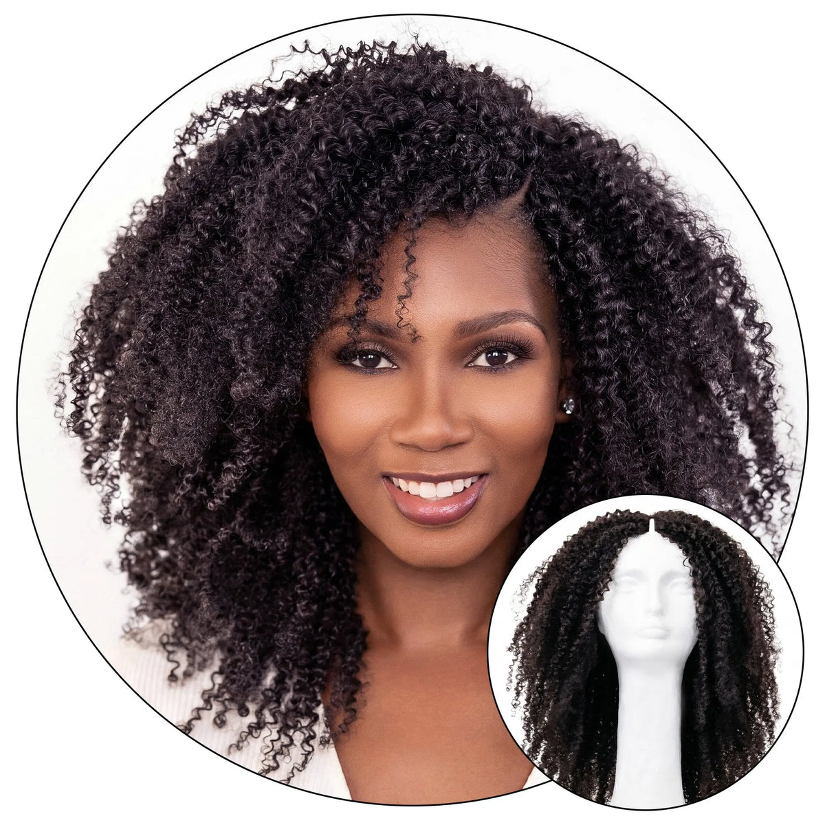 TruPart Upart Vpart Wig – Jasmine Coil 4B4C | True + Pure Texture  display picture 1