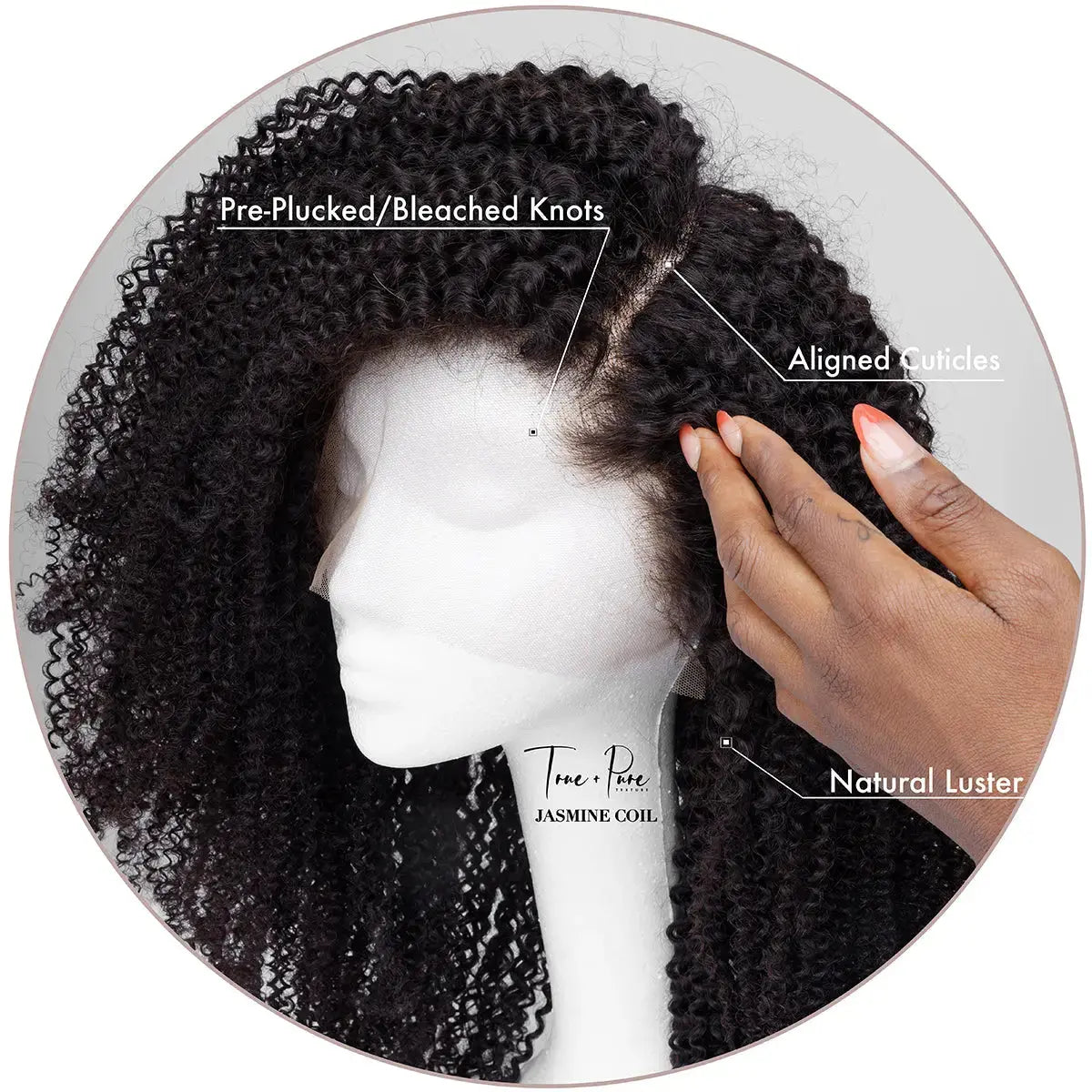 JASMINE COIL - LACE CLOSURE WIG - True and Pure Texture