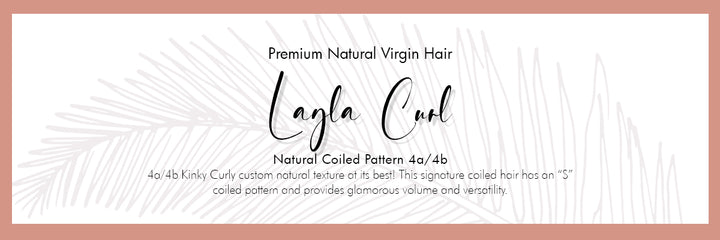4a/4b Kinky Curly custom natural texture at its best! This signature coiled hair has an “S” coiled pattern and provides glamorous volume and versatility.