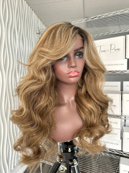 PK'S CLOSET HOUSTON HONEY RELAXED NATURAL - LACE CLOSURE WIG - True and Pure Texture