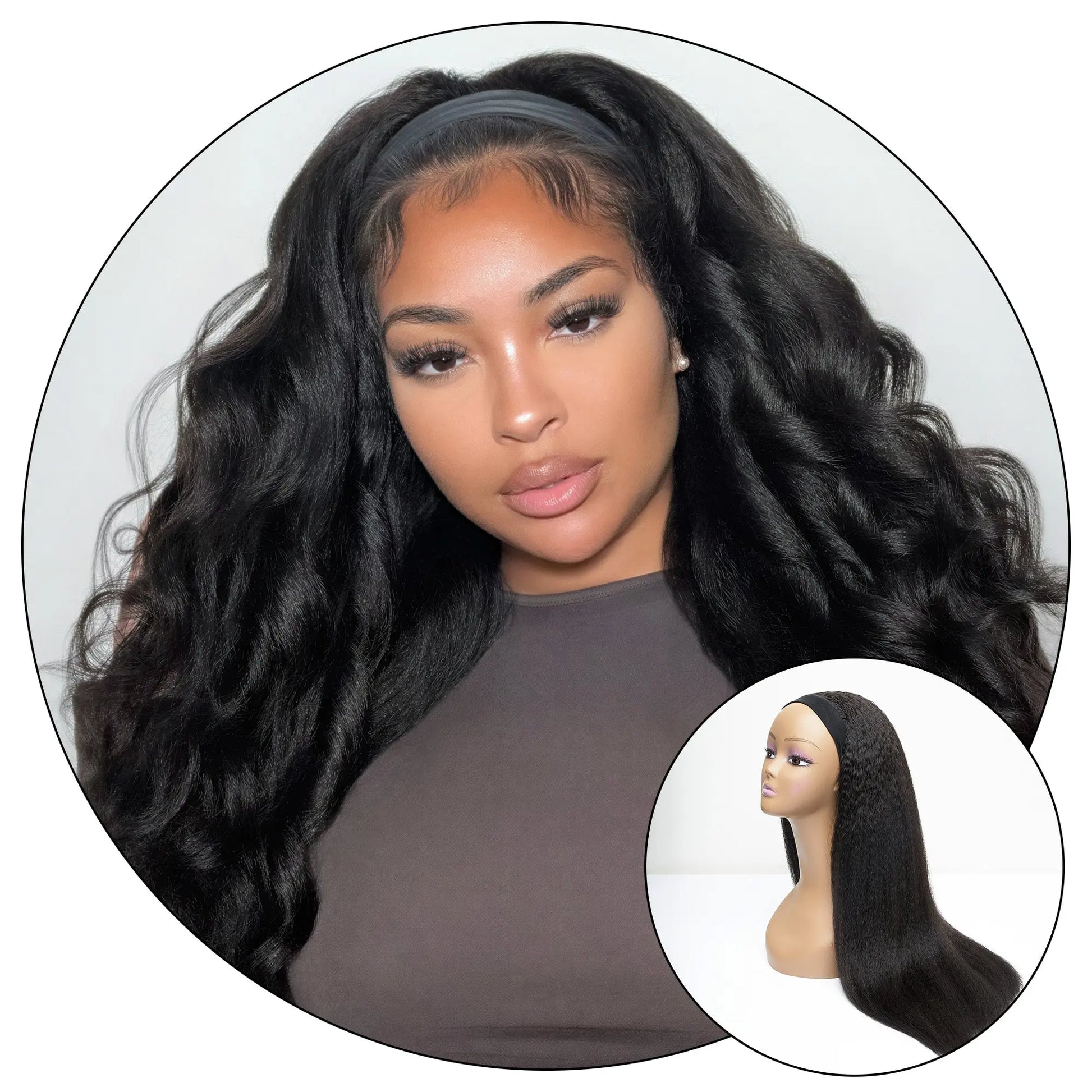 RELAXED NATURAL -  GLAM N GO HEADBAND WIG True and Pure Texture