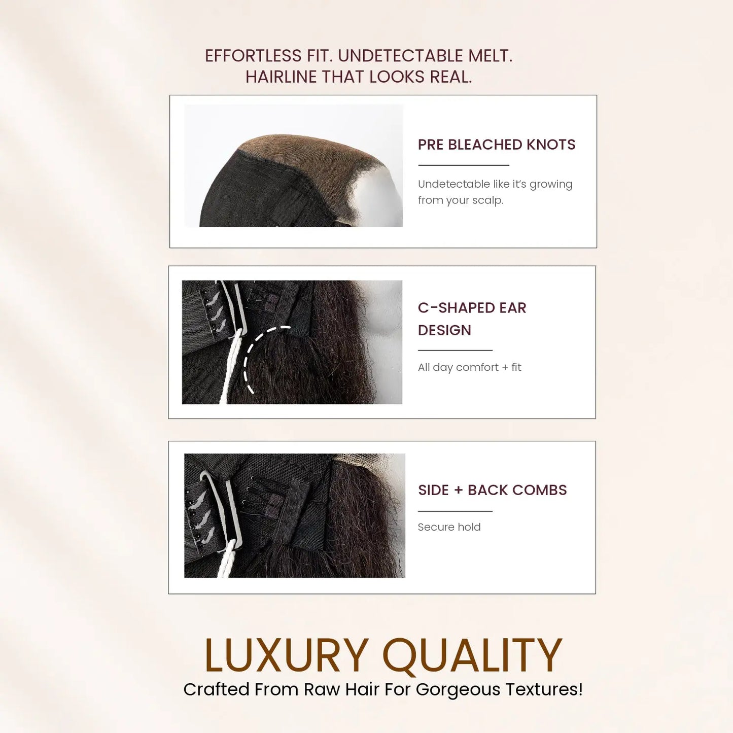 RELAXED NATURAL - LACE CLOSURE WIG True and Pure Texture