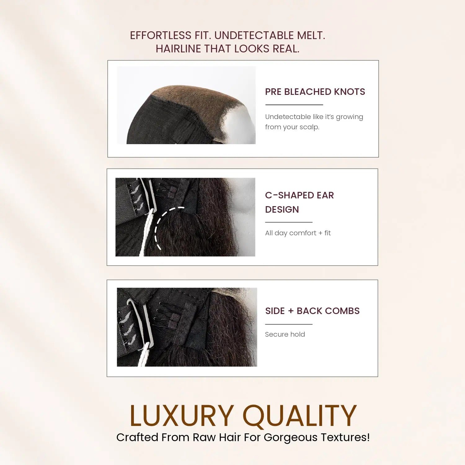 RELAXED NATURAL - LACE CLOSURE WIG True and Pure Texture
