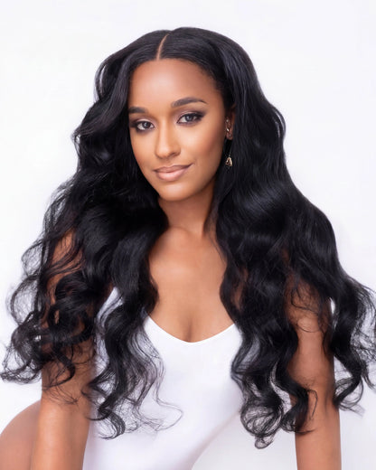 kinky straight blowout TruPart natural texture V part wig seamless blend
luxury kinky straight U part wig better than half wig natural hair extensions
relaxed natural texture TruPart install seamless blend scalp access wig