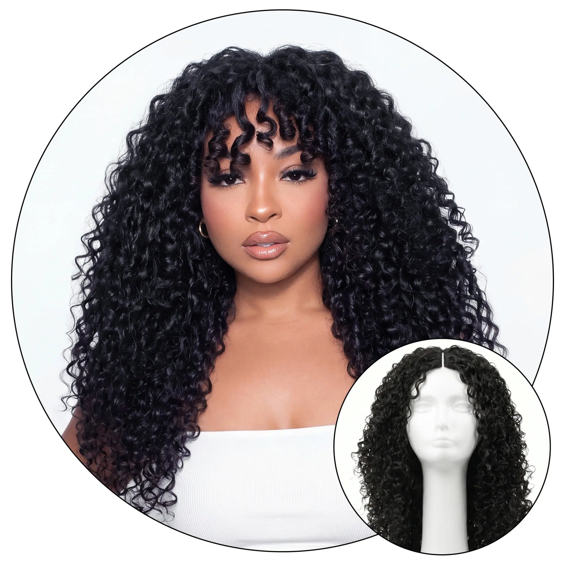 Sasha curl deep curly TruPart raw hair luxury V part U part wig seamless 3B 3C curly extensions