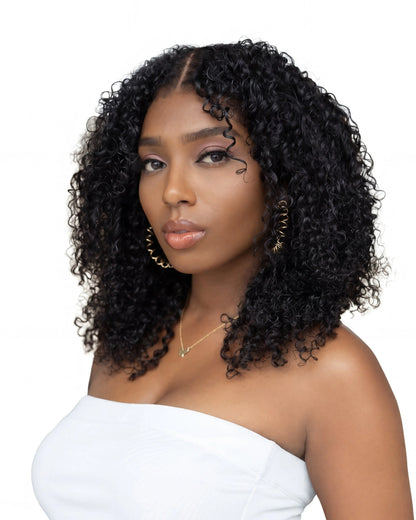 Sasha curl deep curly TruPart raw hair luxury V part U part wig seamless 3B 3C curly hair extensions