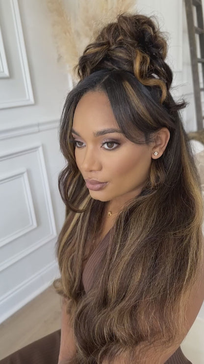 BROWN-BLONDE RELAXED NATURAL - NATURAL HAIR EXTENSIONS