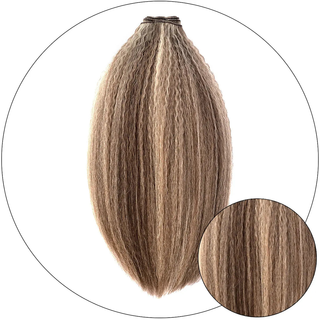 Blonde-Brown Relaxed Natural - Clip In Hair Extensions True and Pure Texture