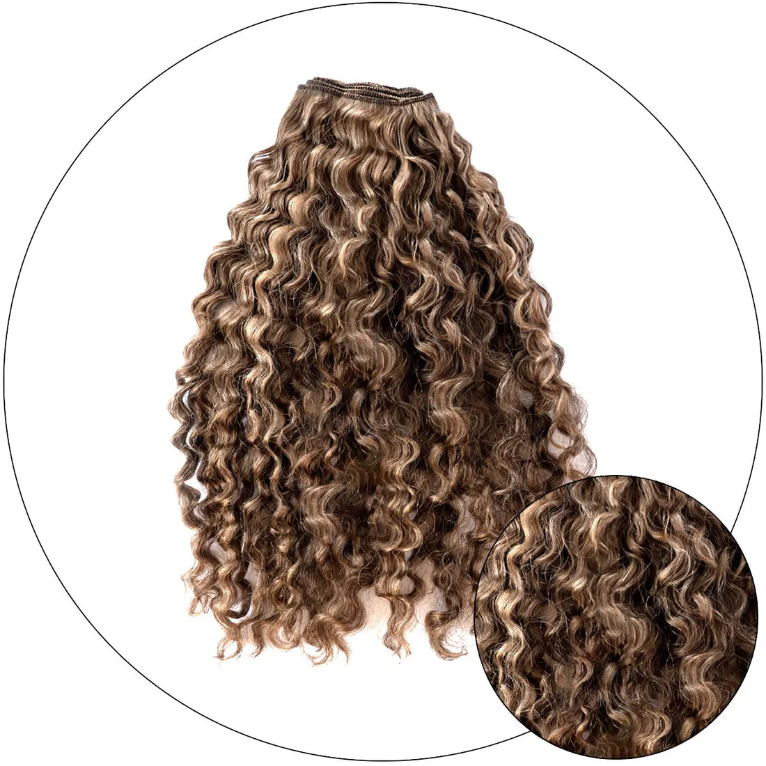 Blonde-Brown Sasha Curl - Natural Hair Extensions True and Pure Texture