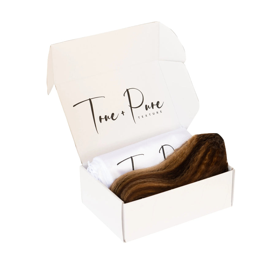 Brown-Blonde Relaxed Natural - Clip In Hair Extensions True and Pure Texture
