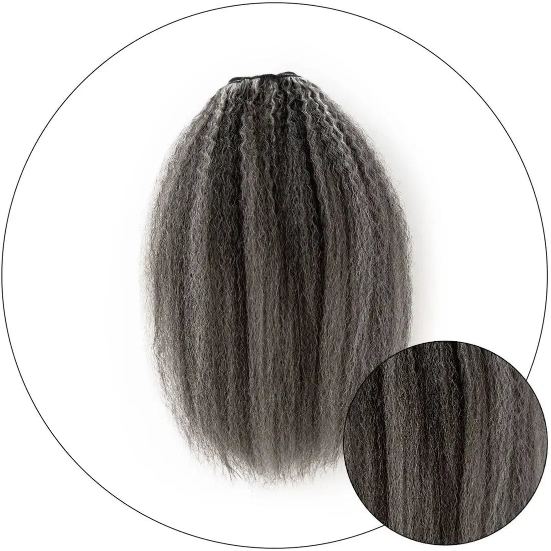 Gorgeous Gray Relaxed Natural - Clip In Hair Extensions True and Pure Texture