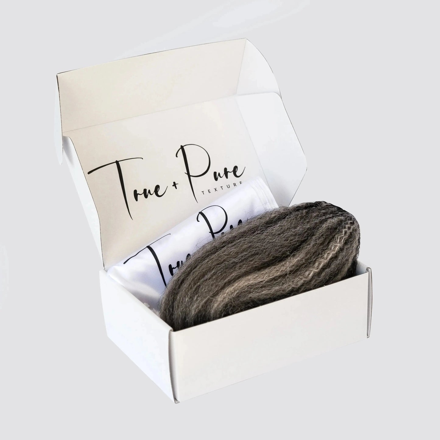 Gorgeous Gray Relaxed Natural - Clip In Hair Extensions True and Pure Texture