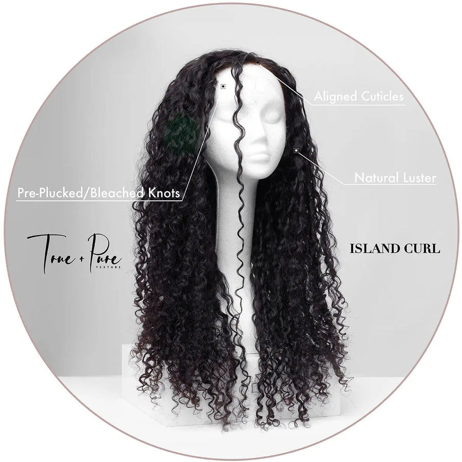 Black and white curly wig top