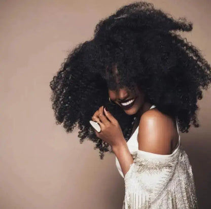 Jasmine Coil 4x4 lace closure wig, 4C kinky curly afro texture human hair by True and Pure Texture