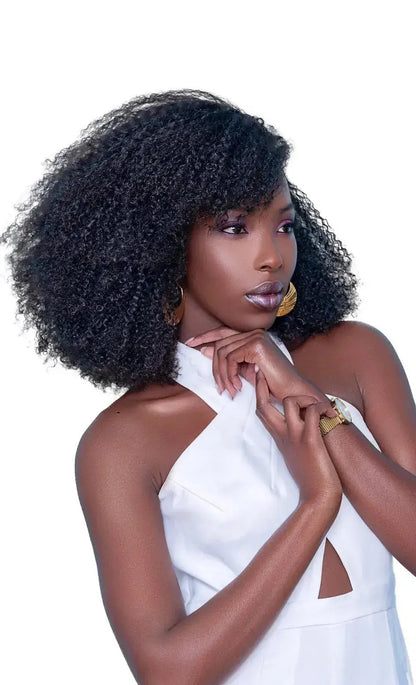 Jasmine Coil natural hair extensions, 4C kinky curly afro texture, clip-in style by True and Pure Texture