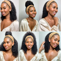 Jasmine Coil - Truly Easy Grab N Go Headband Wig True and Pure Texture  -  Human Hair Wig